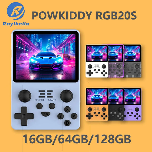 NEW RGB20S 3.5-Inch 4:3 IPS Screen Retro Handheld Game Console Open Source System RK3326 Dual Card Children's Gifts