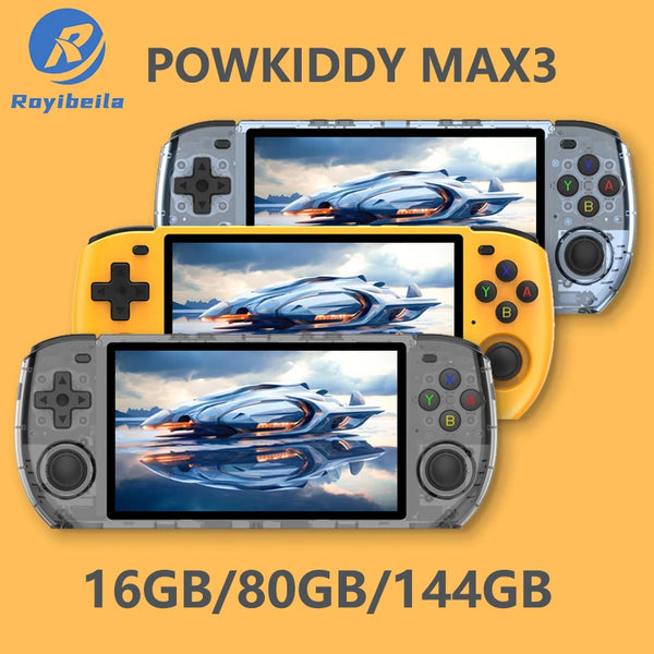 RGB10 Max3 Retro Pocket Handheld Game Console 5 INCH 1280*720 HD IPS Screen Support Multiple Open Source Systems Children's Gift