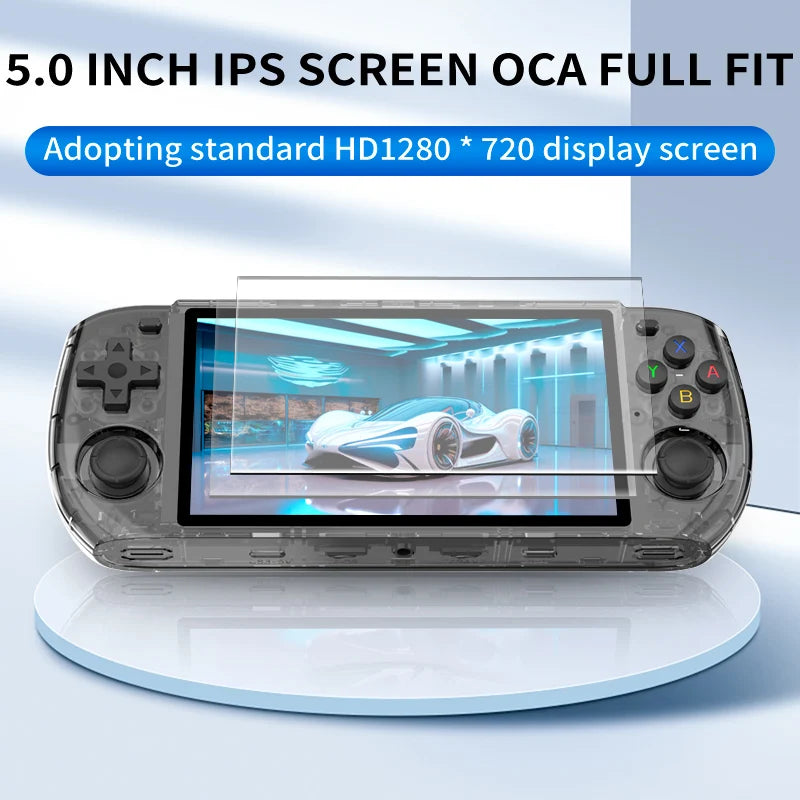 RGB10 Max3 Retro Pocket Handheld Game Console 5 INCH 1280*720 HD IPS Screen Support Multiple Open Source Systems Children's Gift