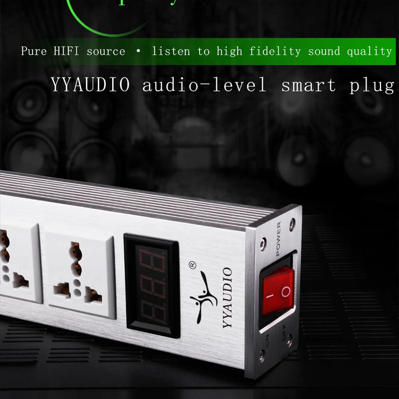 5-position AC Socket 15A 50-60KHz Hi-End Hifi Theater Audio AC Power Filter Audio Noise Power Conditioner Power Purifie with USB