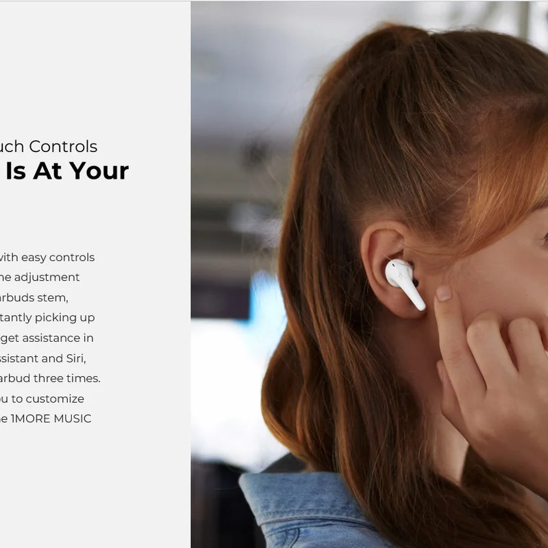 1MORE Aero Ear buds Noise Cancellation Bluetooth 5.2 flash-sale  Clear Calls 28h Playtime  Wireless Charging headset  electronic