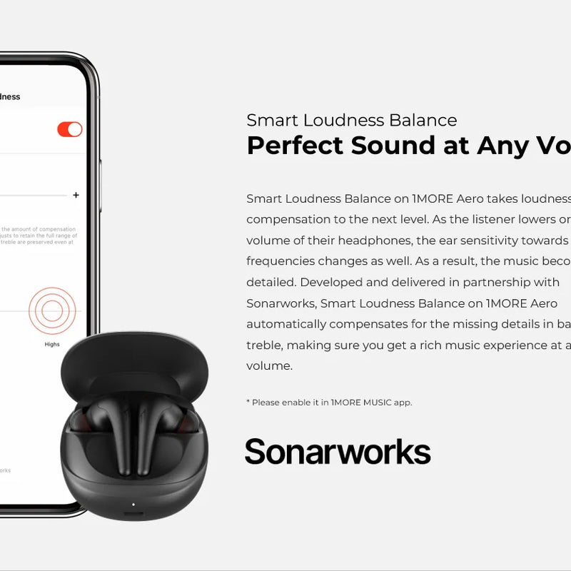 1MORE Aero Ear buds Noise Cancellation Bluetooth 5.2 flash-sale  Clear Calls 28h Playtime  Wireless Charging headset  electronic