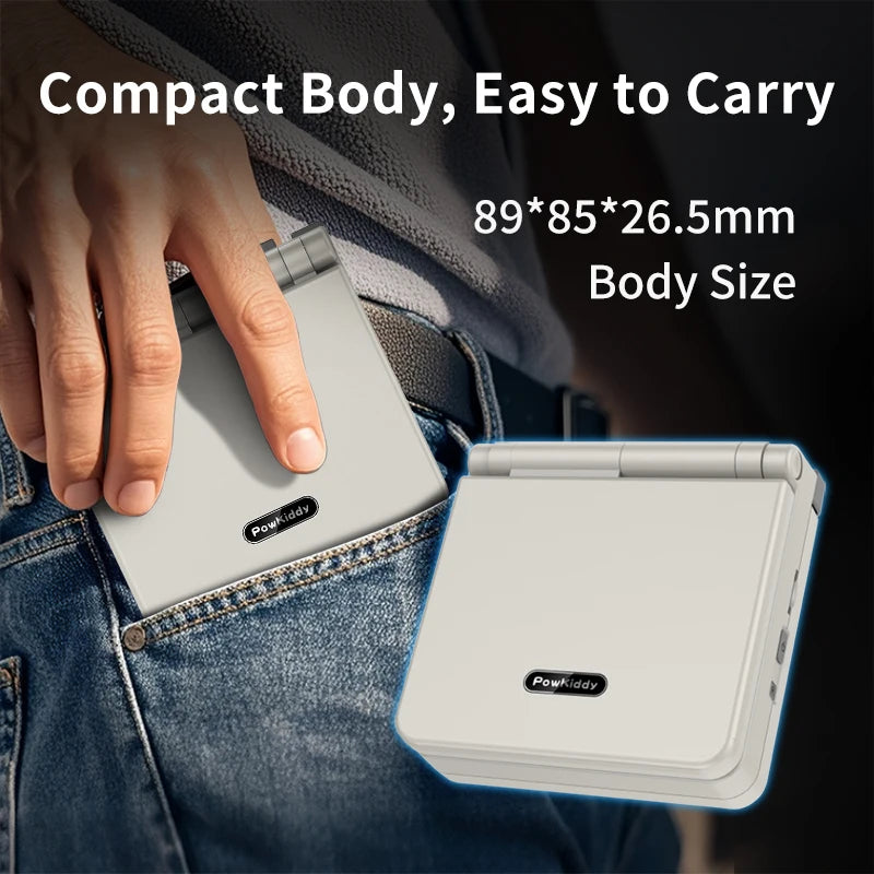 New V90S Retro Flip Handheld Game Console 3.5 Inch 640*480 Ips Screen A133Plus Vibration function Children's Gifts