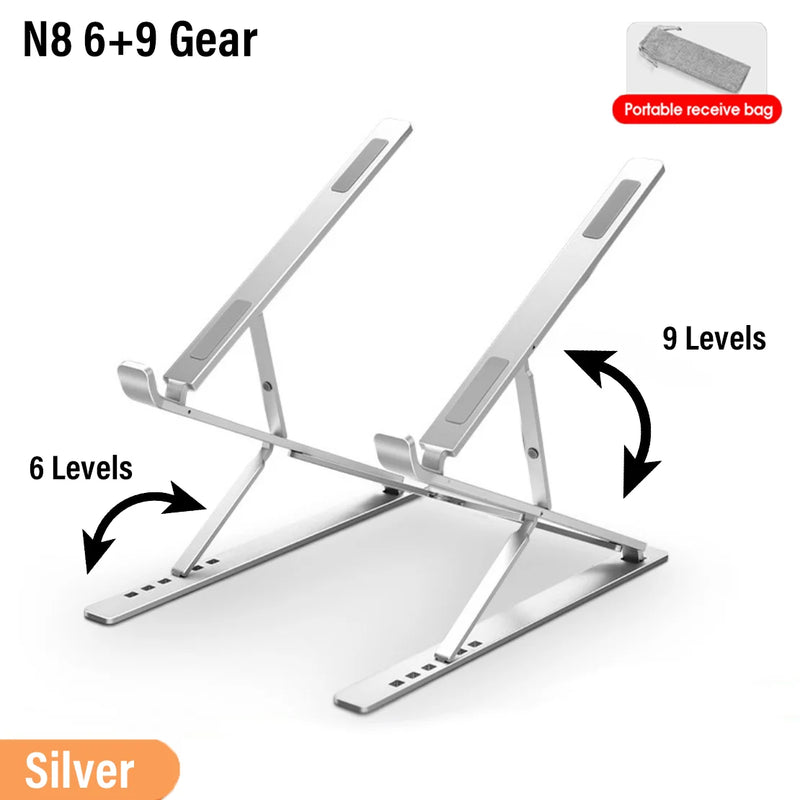 Vertical Foldable Laptop Stand Adjustable Ergonomic Notebook Holder Aluminum Alloy Notebook Cooler Support Laptop Accessories