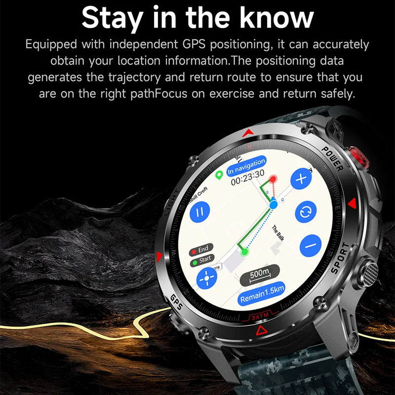 Military T-Rex 3 GPS Waterproof Smart Watch 1.46
