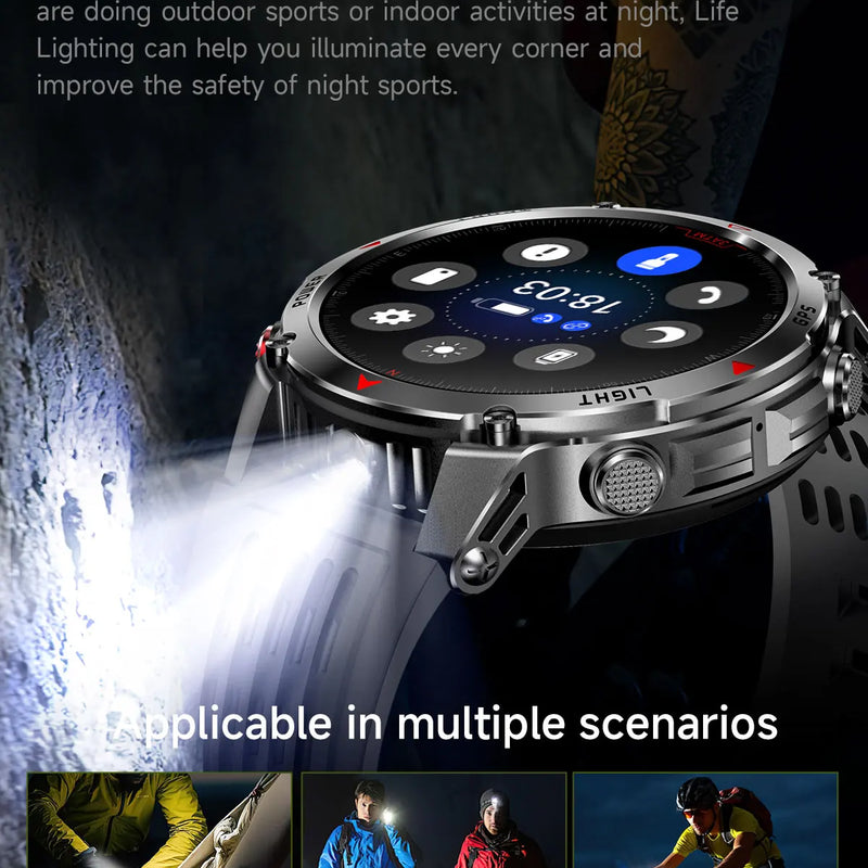 Military T-Rex 3 GPS Waterproof Smart Watch 1.46