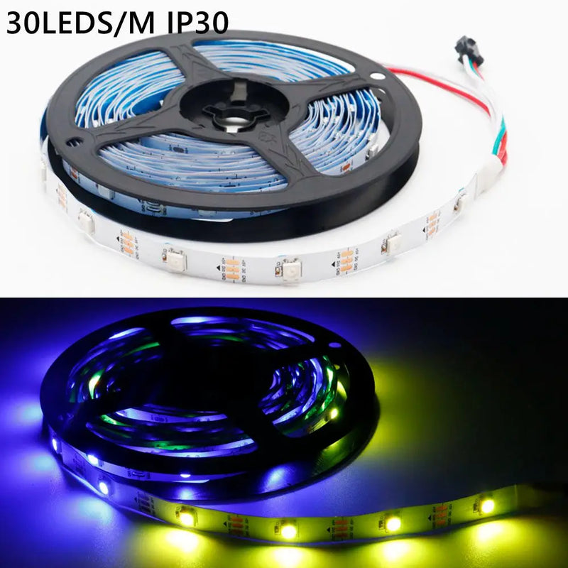 DC5V WS2812B Led Strip light 30/60/74/96/144leds/m Individually Addressable Smart 5050RGB WS2812 Pixels Led Light IP30/65/67