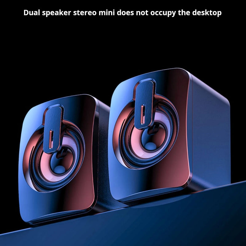 XIAOMI Portable Home Speaker USB 3.5mm Audio Interface Wired Mini Subwoofer Speaker LED Light Loud Box Computer slab Cell phone