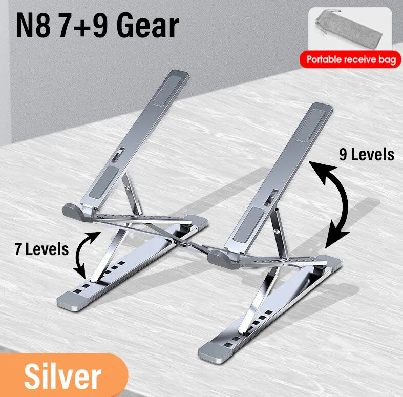Vertical Foldable Laptop Stand Adjustable Ergonomic Notebook Holder Aluminum Alloy Notebook Cooler Support Laptop Accessories