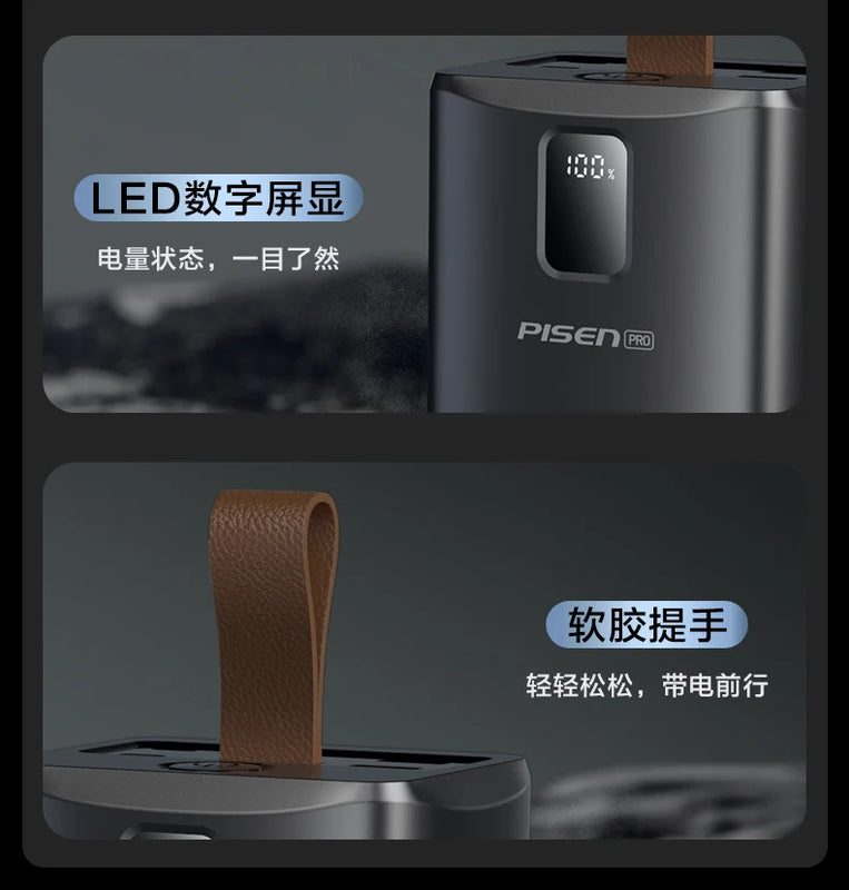 65W Power Bank 60000 MA Super Fast Charge 60000 Large Capacity Portable Lanyard with Light Notebook Camping