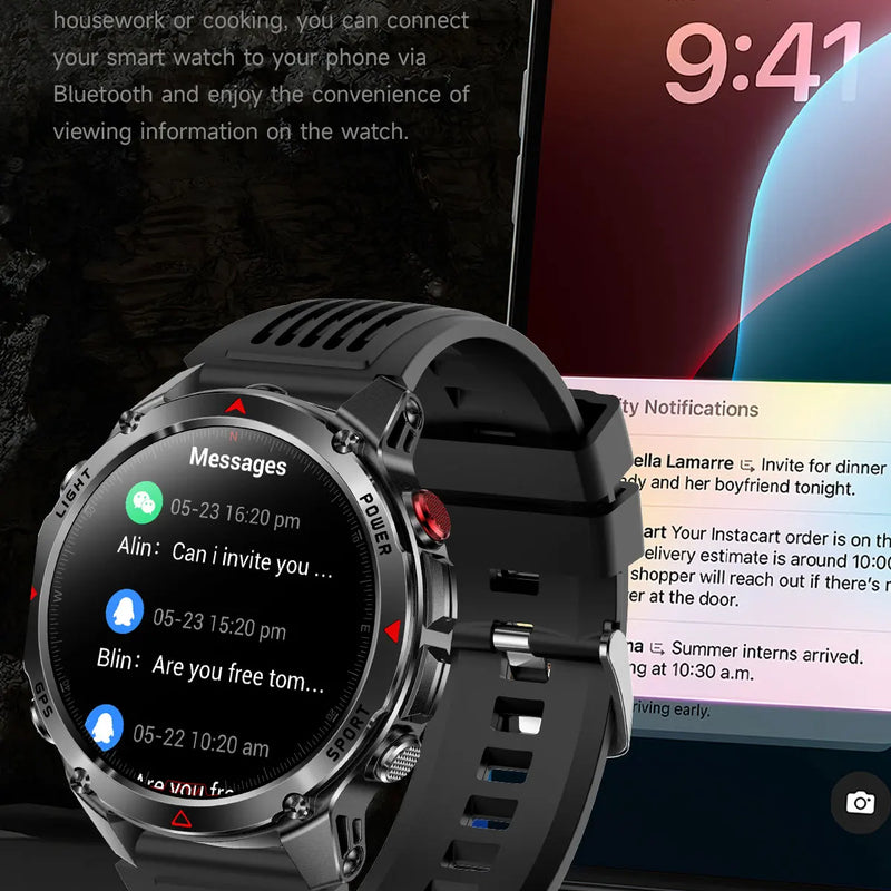 Military T-Rex 3 GPS Waterproof Smart Watch 1.46