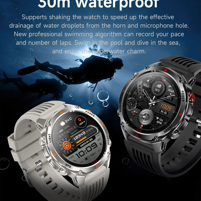 Military T-Rex 3 GPS Waterproof Smart Watch 1.46