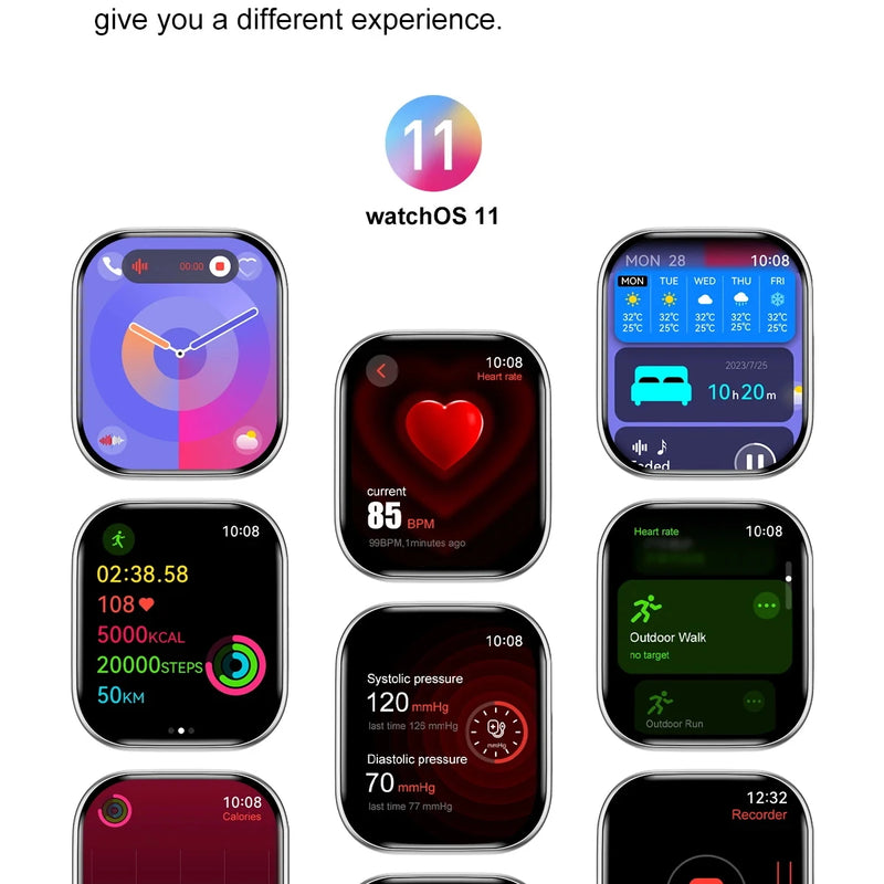 NEW Smart Watch Series 10 Men Blood Pressure BT Call NFC Sleep monitoring Wireless Charge Women Sport Smartwatch For IOS Android