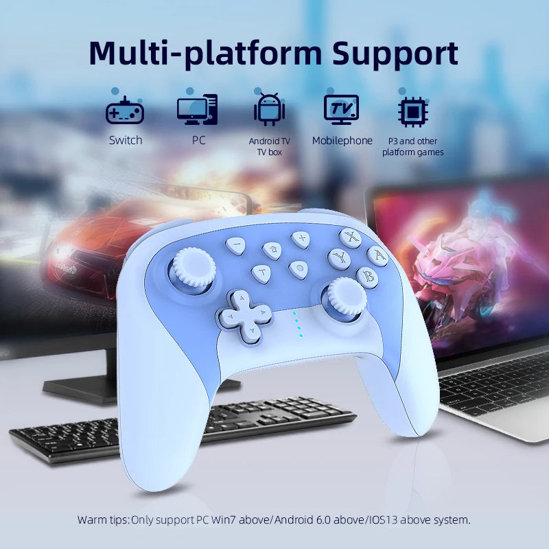 GAMINJA Bluetooth Wireless Controller For Nintendo Switch Pro Switch Lite/PC/Mobile Wireless Gamepad Multi-function Joystick