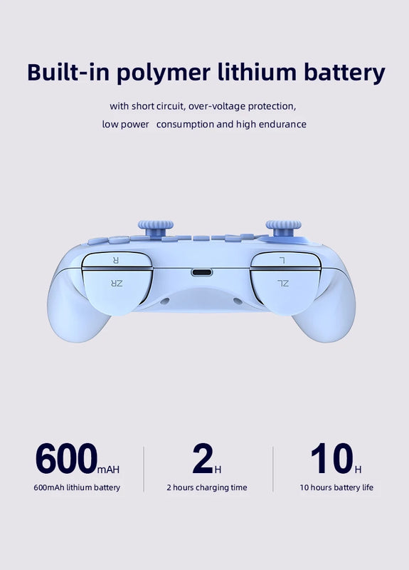 GAMINJA Bluetooth Wireless Controller For Nintendo Switch Pro Switch Lite/PC/Mobile Wireless Gamepad Multi-function Joystick