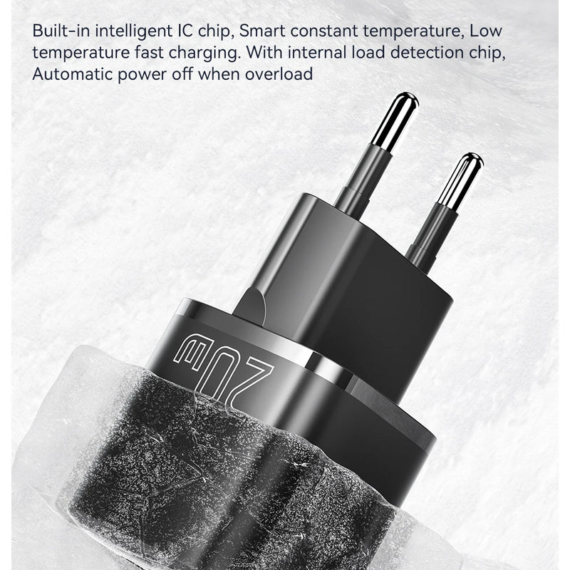 Essager 20W GaN USB Type C Charger PD Fast Charge Phone QC 3.0 Quick Chargers For iPhone 14 13 12 11 Pro Max Mini iPad Charging