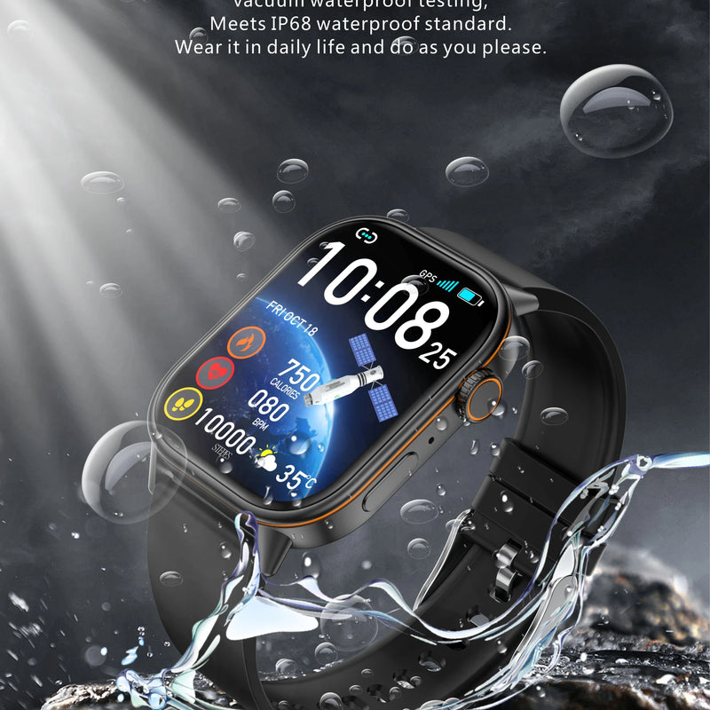 New Sports GPS tracker AMOLED Smartwatch Men Compass Military Outdoor Sports Bluetooth Call Watch 2.01 inch HD screen for Huawei