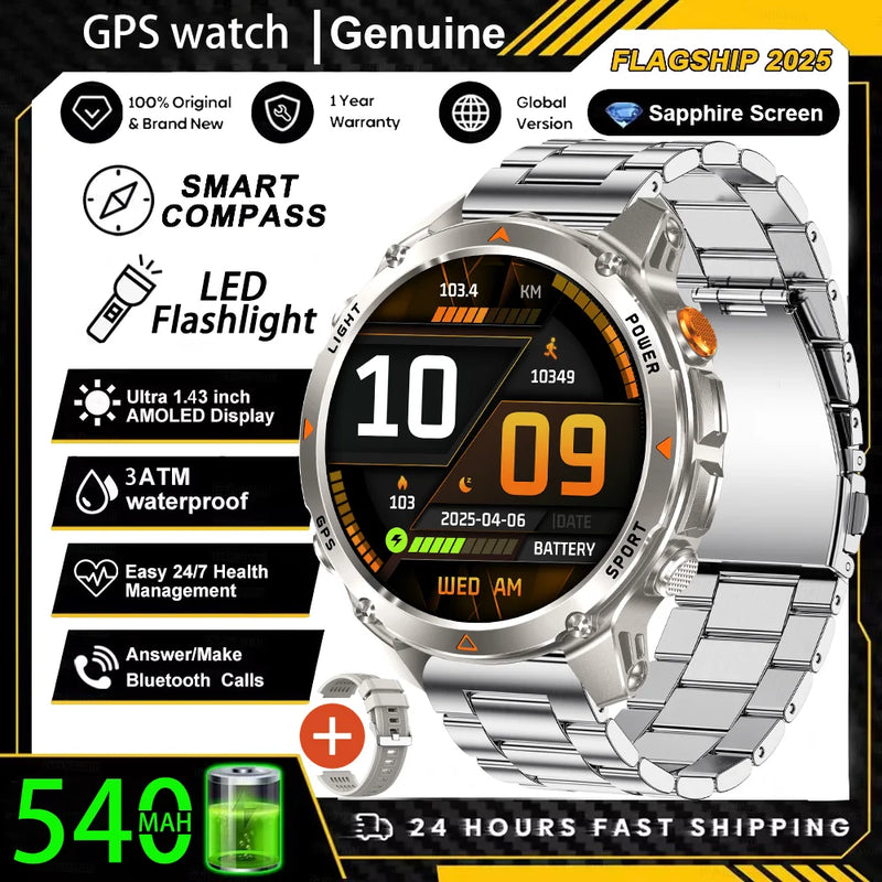 Military T-Rex 3 GPS Waterproof Smart Watch 1.46