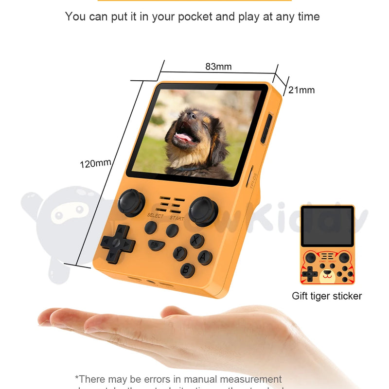 NEW RGB20S 3.5-Inch 4:3 IPS Screen Retro Handheld Game Console Open Source System RK3326 Dual Card Children's Gifts