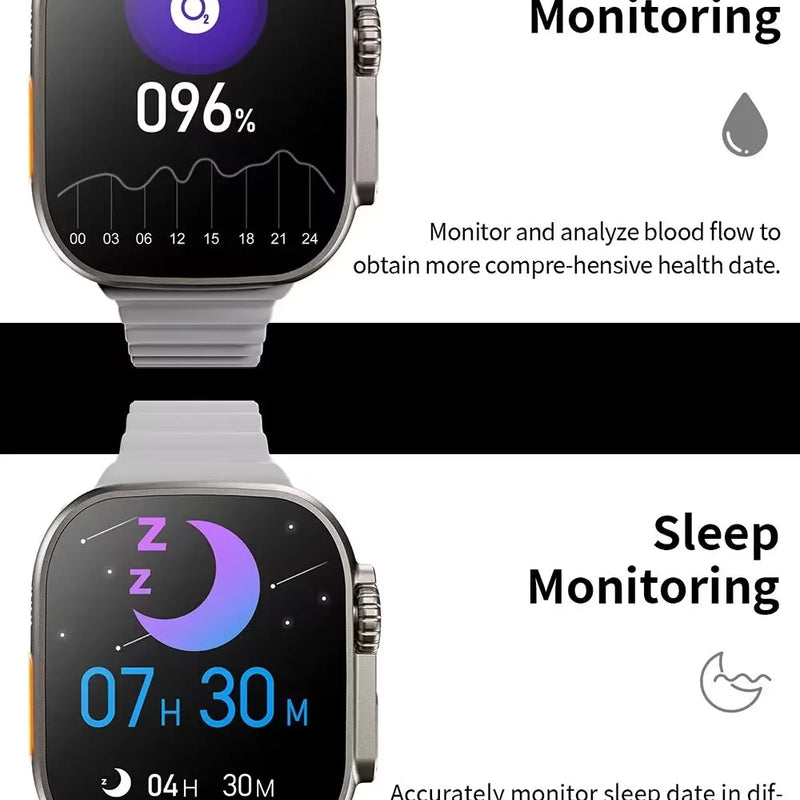 For Apple Smart Watch 10 ultra x 3 Pro MAX Gen2 49mm Amoled Screen Smartwatch Refresh Rate Wireless Charging Men Women For Sport