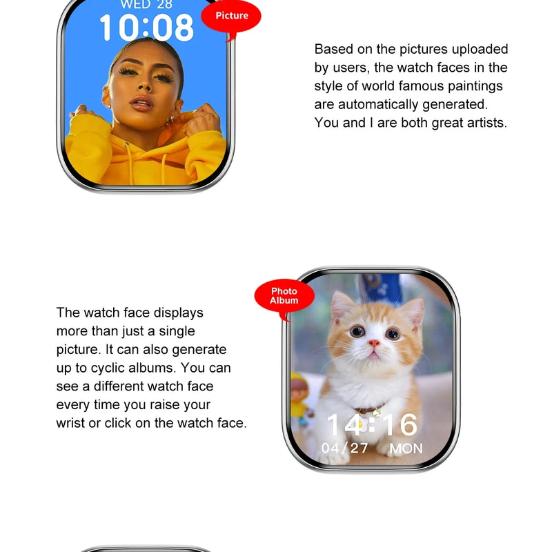 New2025 For Apple GPS Watch 10 Smart Watch NFC Men HD AMOLED Memory Music 3D Surround Bluetooth Call Waterproof Smartwatch Woman