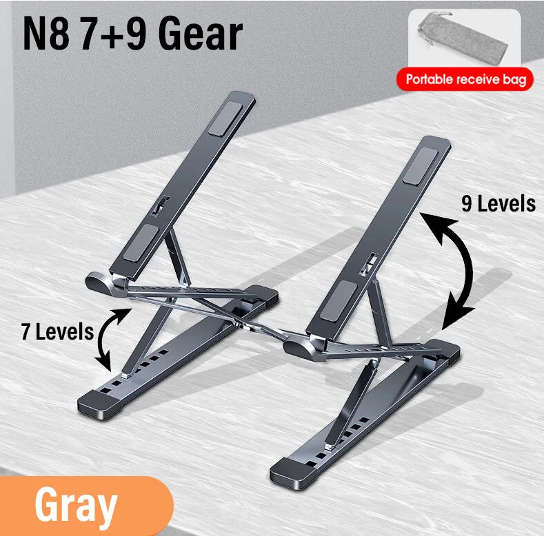 Vertical Foldable Laptop Stand Adjustable Ergonomic Notebook Holder Aluminum Alloy Notebook Cooler Support Laptop Accessories