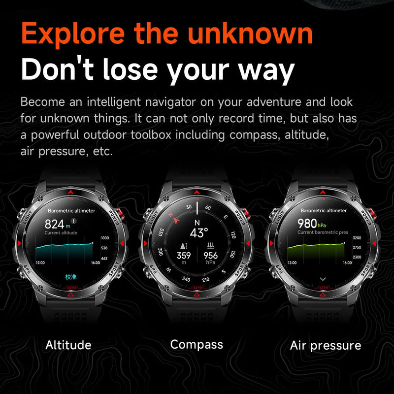 Military T-Rex 3 GPS Waterproof Smart Watch 1.46