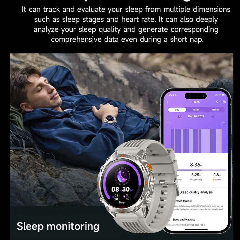 Military T-Rex 3 GPS Waterproof Smart Watch 1.46