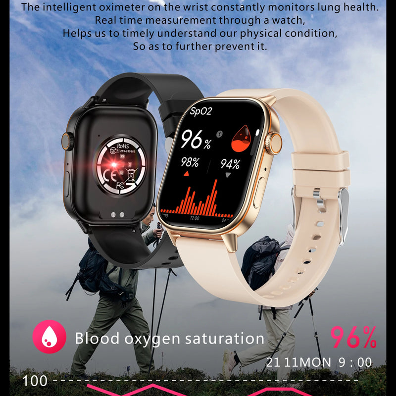 New Sports GPS tracker AMOLED Smartwatch Men Compass Military Outdoor Sports Bluetooth Call Watch 2.01 inch HD screen for Huawei