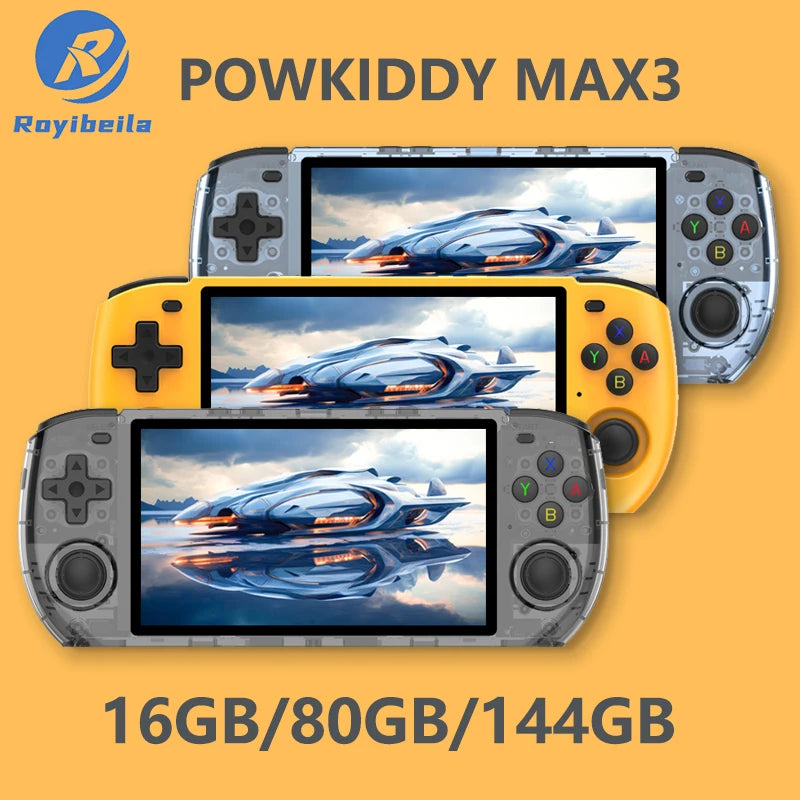 RGB10 Max3 Retro Pocket Handheld Game Console 5 INCH 1280*720 HD IPS Screen Support Multiple Open Source Systems Children's Gift