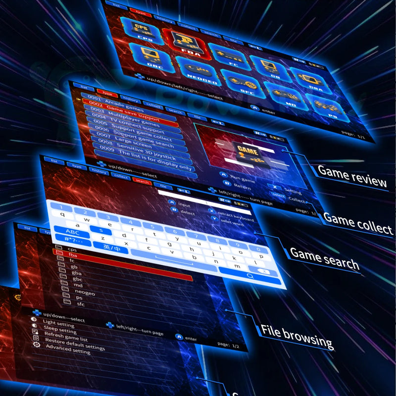 NEW X70 64GB Retro Handheld Game Console 7 Inch HD Screen Double Players ATM7051 Quad-Core Retro TV Video Game Console Gifts