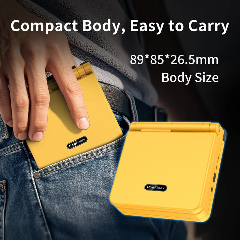 New V90S Retro Flip Handheld Game Console 3.5 Inch 640*480 Ips Screen A133Plus Vibration function Children's Gifts