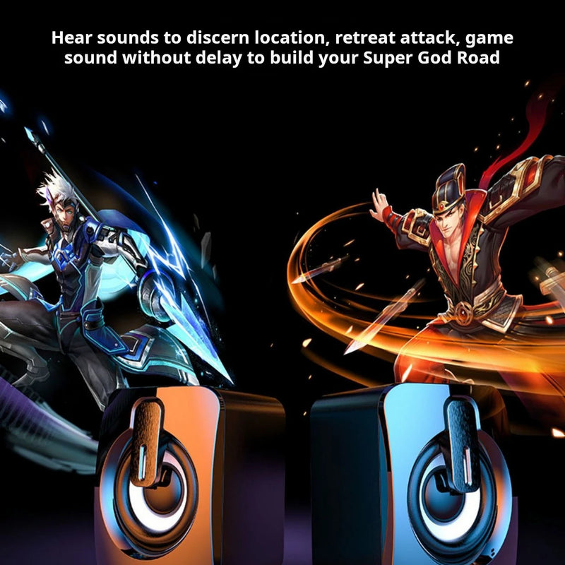 XIAOMI Portable Home Speaker USB 3.5mm Audio Interface Wired Mini Subwoofer Speaker LED Light Loud Box Computer slab Cell phone