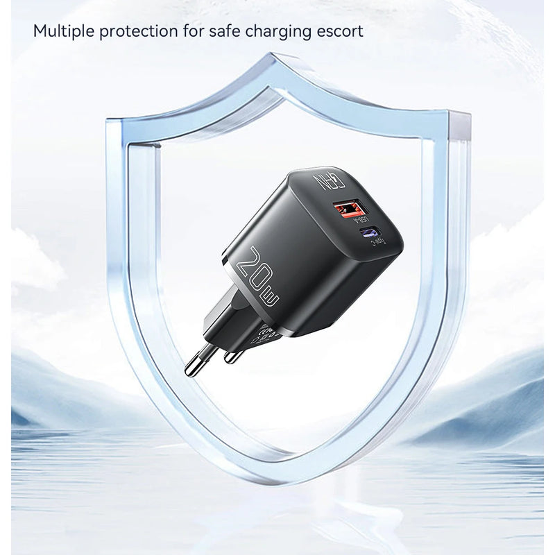 Essager 20W GaN USB Type C Charger PD Fast Charge Phone QC 3.0 Quick Chargers For iPhone 14 13 12 11 Pro Max Mini iPad Charging