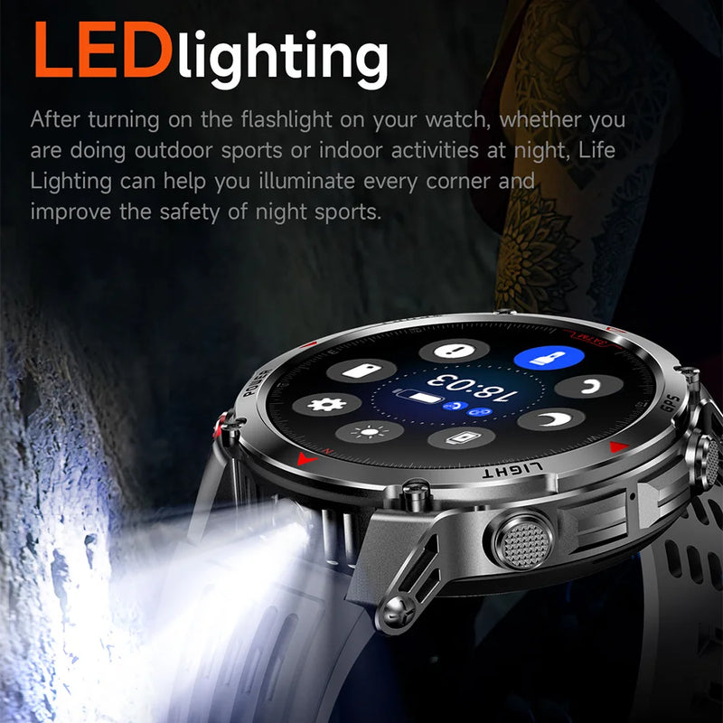 Military T-Rex 3 GPS Waterproof Smart Watch 1.46