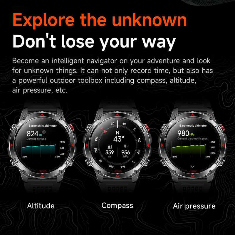 Military T-Rex 3 GPS Waterproof Smart Watch 1.46