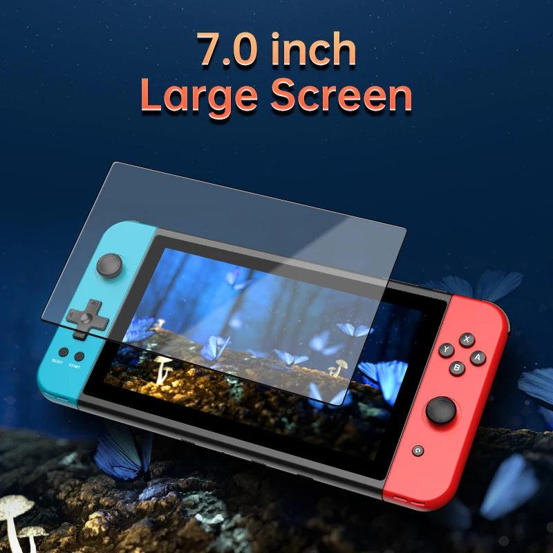 NEW X70 64GB Retro Handheld Game Console 7 Inch HD Screen Double Players ATM7051 Quad-Core Retro TV Video Game Console Gifts