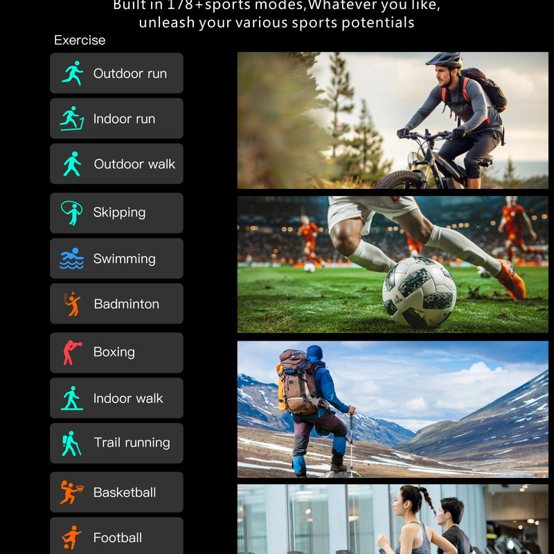 New Sports GPS tracker AMOLED Smartwatch Men Compass Military Outdoor Sports Bluetooth Call Watch 2.01 inch HD screen for Huawei