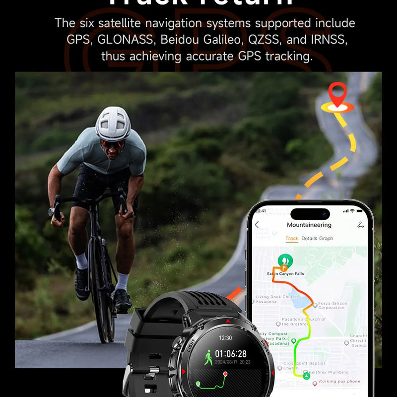 Military T-Rex 3 GPS Waterproof Smart Watch 1.46