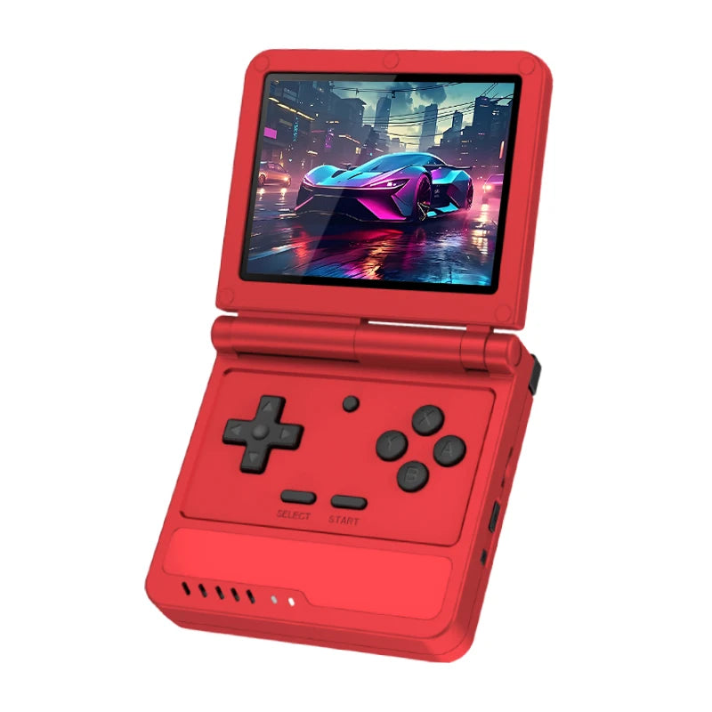 New V90S Retro Flip Handheld Game Console 3.5 Inch 640*480 Ips Screen A133Plus Vibration function Children's Gifts