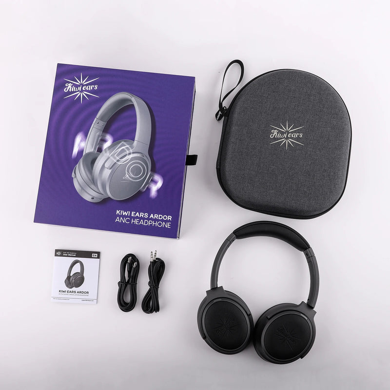 Kiwi Ears Ardor Audiophile Bluetooth Dual-Driver Headphones Hybrid ANC Noise Cancellation Headphone