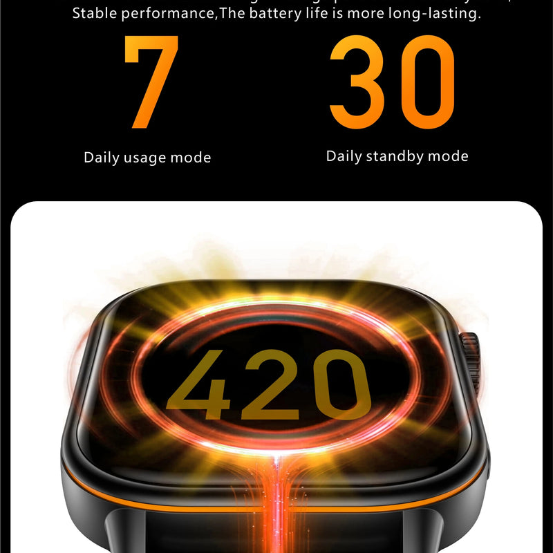 New Sports GPS tracker AMOLED Smartwatch Men Compass Military Outdoor Sports Bluetooth Call Watch 2.01 inch HD screen for Huawei