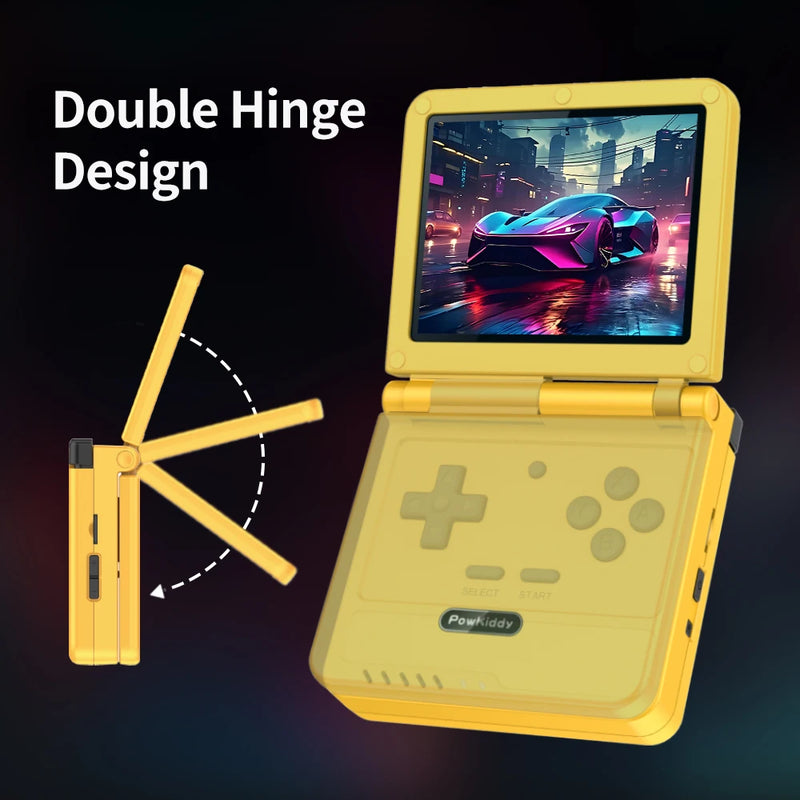 New V90S Retro Flip Handheld Game Console 3.5 Inch 640*480 Ips Screen A133Plus Vibration function Children's Gifts