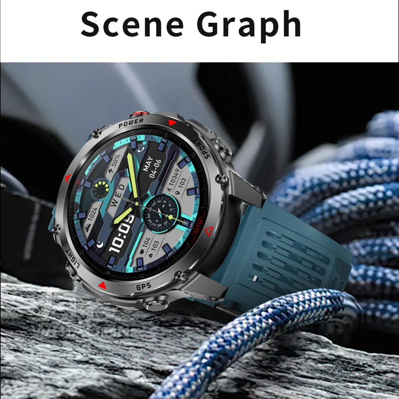 Military T-Rex 3 GPS Waterproof Smart Watch 1.46