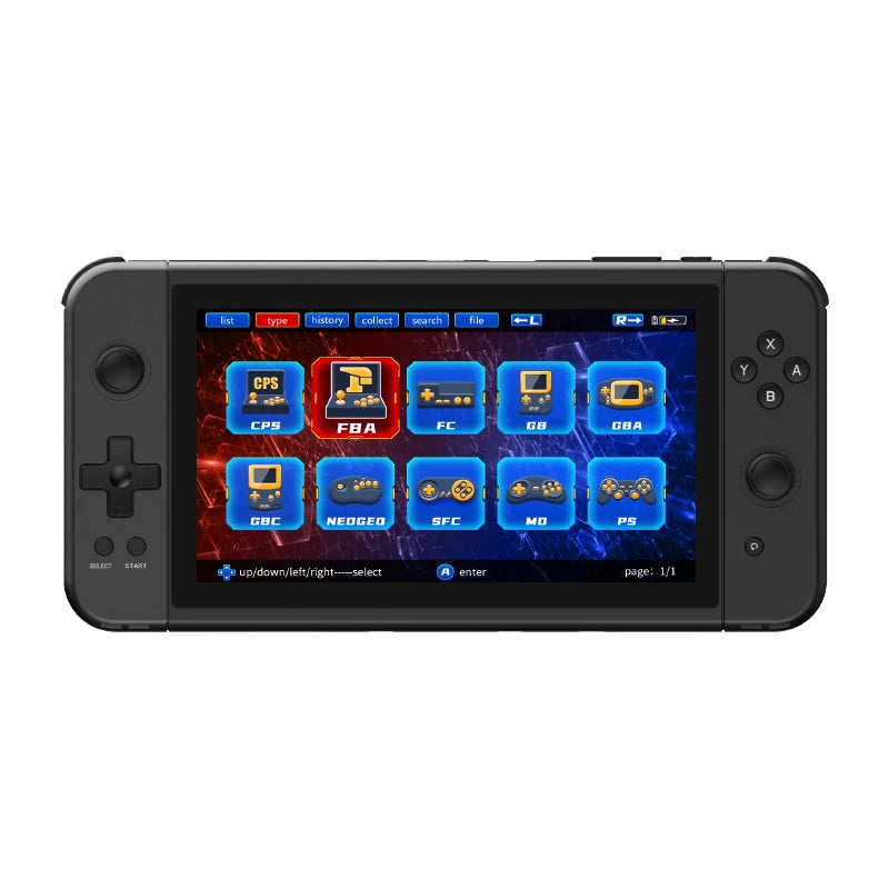 NEW X70 64GB Retro Handheld Game Console 7 Inch HD Screen Double Players ATM7051 Quad-Core Retro TV Video Game Console Gifts