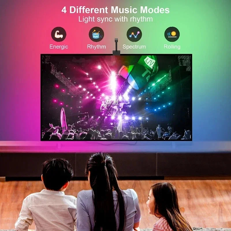 Ambilight Tv Kit Led Smart Light Strip With Camera For Tv Synchronization Tv Backlight Sync To Screen 5V Usb 5M 3.8M App Control