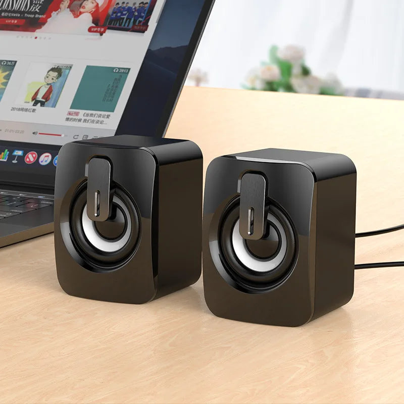 XIAOMI Portable Home Speaker USB 3.5mm Audio Interface Wired Mini Subwoofer Speaker LED Light Loud Box Computer slab Cell phone