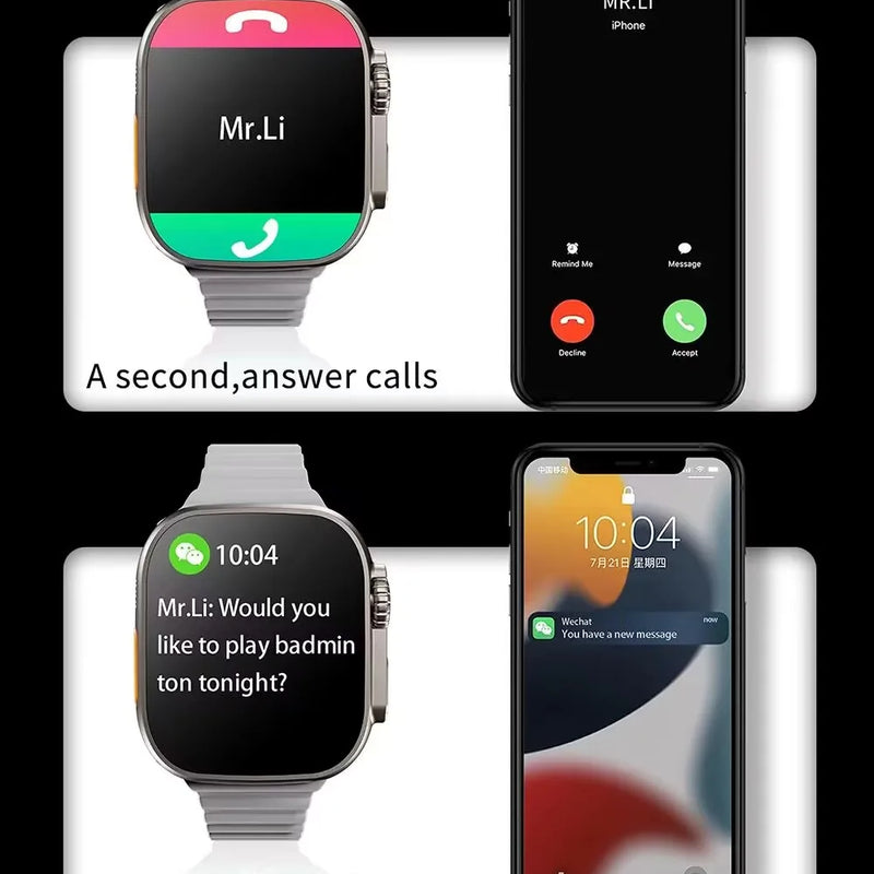 For Apple Smart Watch 10 ultra x 3 Pro MAX Gen2 49mm Amoled Screen Smartwatch Refresh Rate Wireless Charging Men Women For Sport