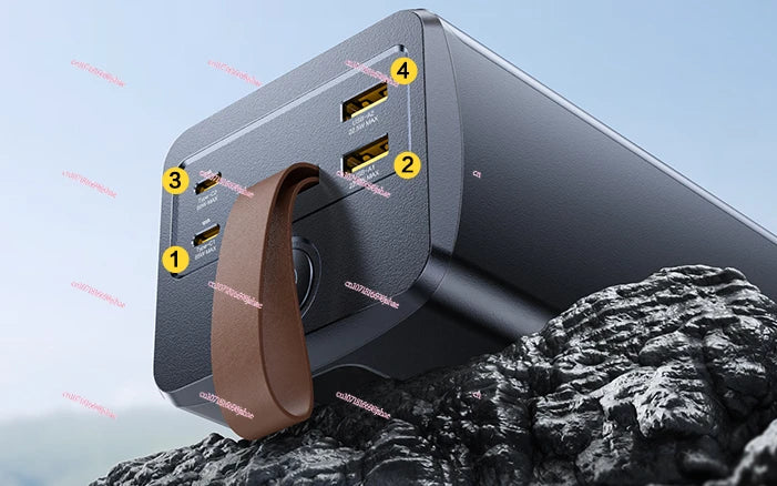 65W Power Bank 60000 MA Super Fast Charge 60000 Large Capacity Portable Lanyard with Light Notebook Camping