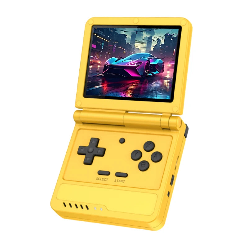 New V90S Retro Flip Handheld Game Console 3.5 Inch 640*480 Ips Screen A133Plus Vibration function Children's Gifts